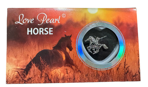 Love Pearl Horse Necklace