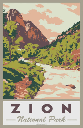 Zion Retro Poster Magnet