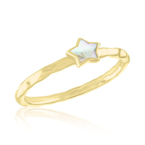 Stack Gold Ring - Style 77 - Single SS Star