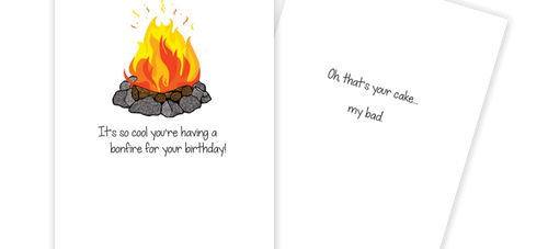 Bonfire Birthday Card