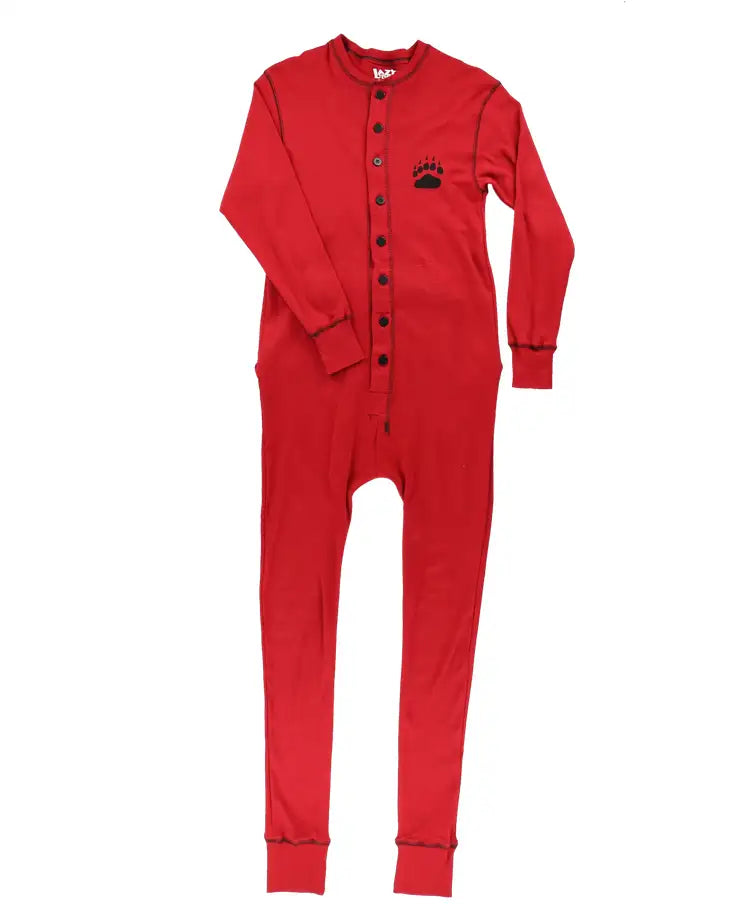 flapjack pajama adult red bear bottom