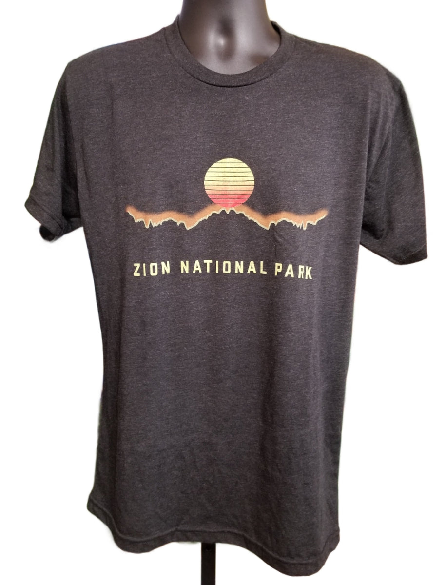 Zion National Park Tee Vintage Mountain Sunset Gift Zion National Park Tee Vintage Mountain Sunset Gift