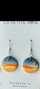 Big Sky Landscape Clay Dangle Earrings