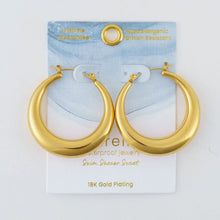 Rounded Pin Catch Hoop Earring