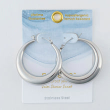 Rounded Pin Catch Hoop Earring