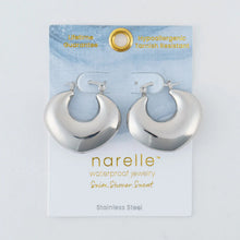 Geometric Pin Catch Hoop Earring
