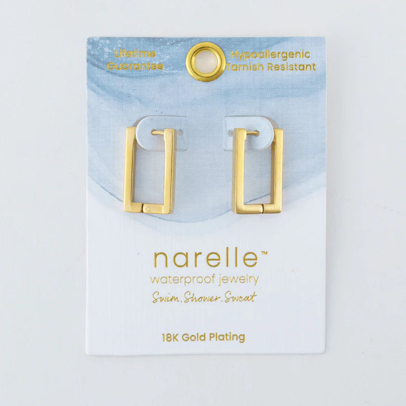 Rectangle Pin Catch Earring Hoop
