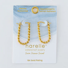 Twisted Pin Catch Hoop Earring