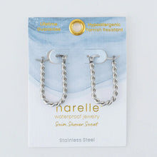 Twisted Pin Catch Hoop Earring