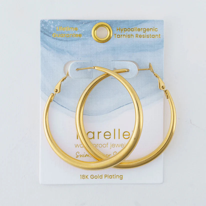 Vintage Chunky Pin Catch Hoop Earring