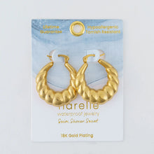 Twisted Chunky Pin Catch Hoop Earrings