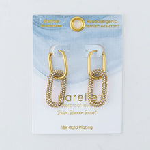 Double Pave Pin Catch Hoop Earrings