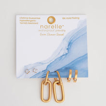 Double Linked Hoop Trio Earrings