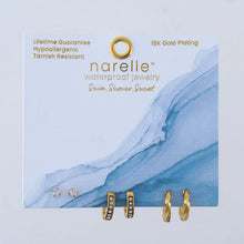 Pave Hoop Trio Earrings