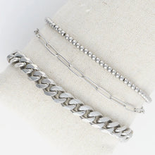Curb Chunky, Paper Clip, and CCB Chain Bracelet