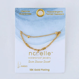 Dainty 2 Rows with CZ Anklet