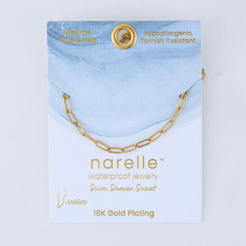 Dainty Paper Clip Chain Anklet