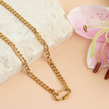2 Tone Carabiner Chain Necklace