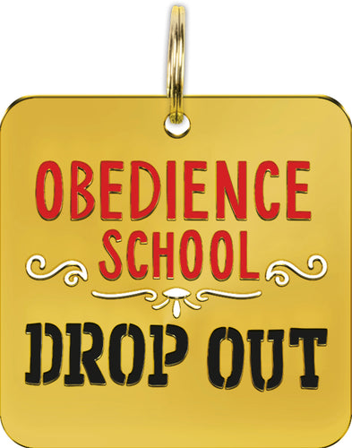 Obedience School Drop Out Dog Charm