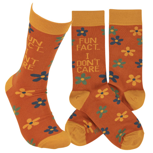Fun Fact I Don't Care - Crew Socks