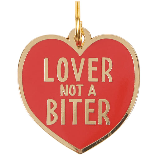 Lover Not a Biter Dog Charm