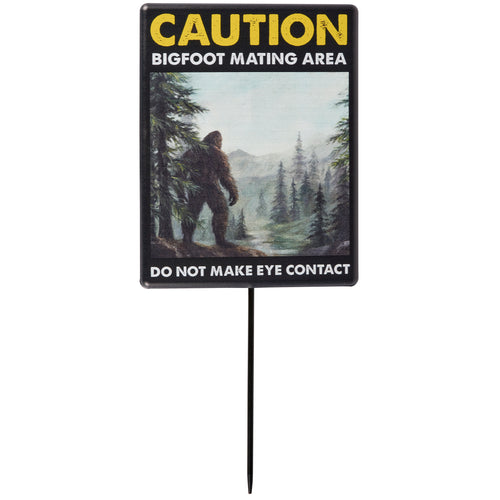 Bigfoot Mating Area Garden Pick Sign