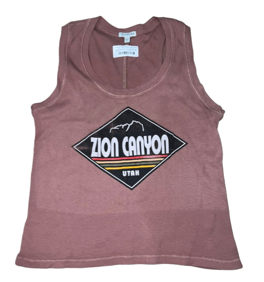 25% OFF SALE Straight Tear U-Neck Tank SALTED CARAMEL