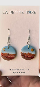 Desert Landscape Dangle Earrings
