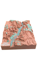 Zion Canyon 3D Map Magnet