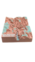 Narrows Bottom Up 3D Trail Map Magnet