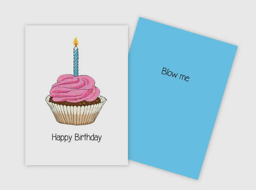 Blow Me Birthday Card