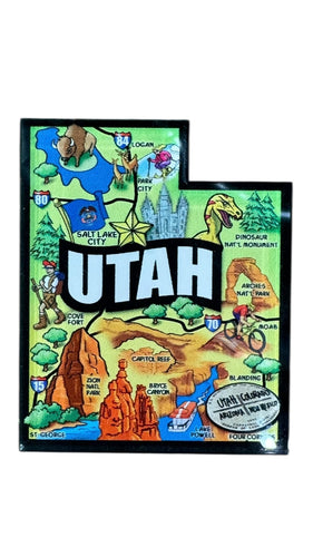 Utah Map Acrylic Magnet