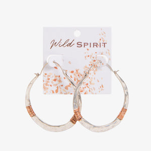 Hammered Hoop Earrings