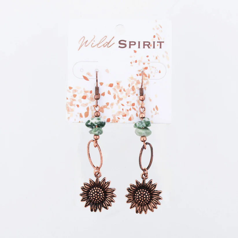 Sunflower Linked Earrings
