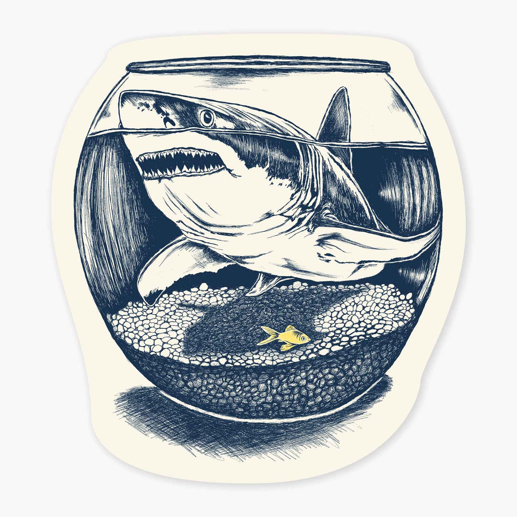 Shark Fishbowl Sticker