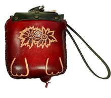 Cat with Fish Leather Wristlet