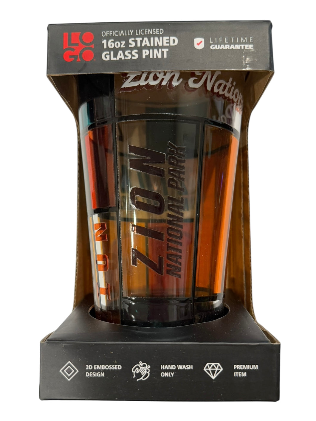 Zion Stained Pint Glass