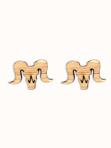 Bighorn Sheep Bamboo Earrings