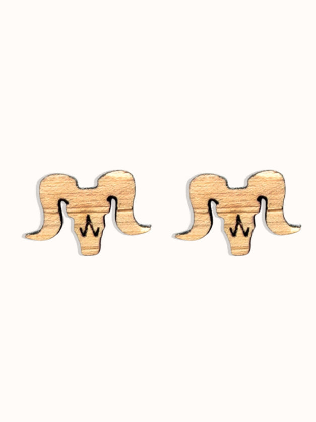 Bighorn Sheep Bamboo Earrings