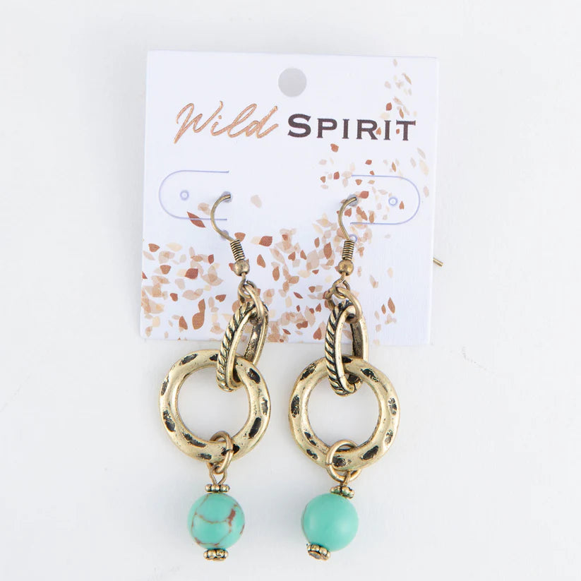 Stone Ring Earrings