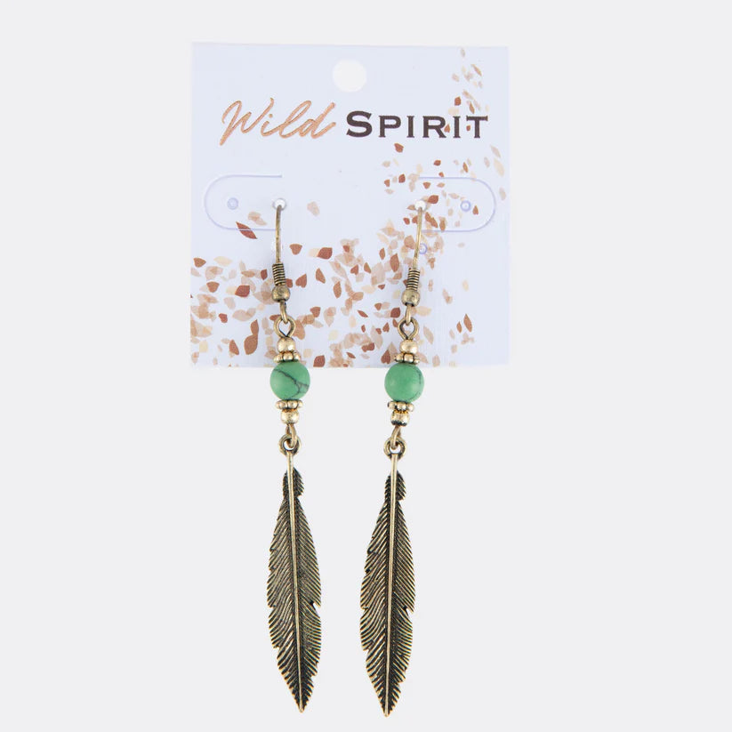 Feather Beaded Earrings