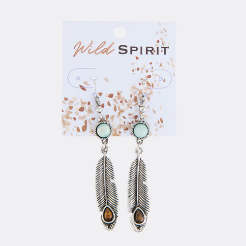 Feather Pendant Earrings
