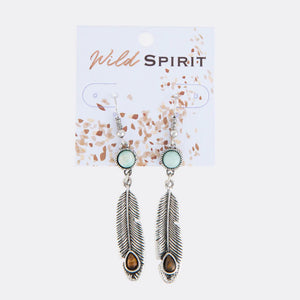 Feather Pendant Earrings