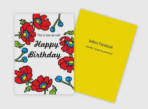 Before Facebook Birthday Card
