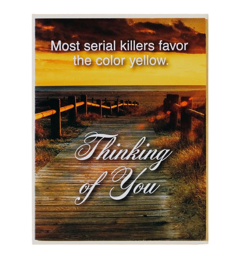 Serial Killer Subtext Greeting Card