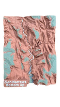 Narrows Bottom Up 3D Trail Map Magnet