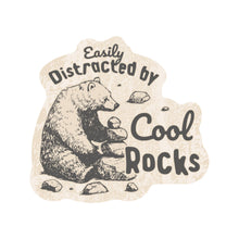 Distracted by Cool Rocks Bear Vinyl Sticker