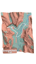 Emerald Pools 3D Trail Map Magnet