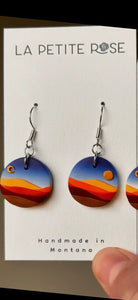 Mountain Landscape Dangle Earrings