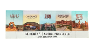 Mighty 5 Individual Park Stickers
